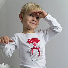Detské oblečenie - tričko SNEHULIAK S HRNCOM kr/dl rukáv - veľ. od 86 do 128 - 8736718_
