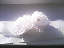 Opasky - Kvetinový opasok "...bielučký ako sneh..." - 8737392_