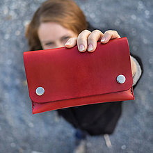 Peňaženky - Kožená peňaženka - Easy ... červená - 8741361_