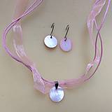 Sady šperkov - sada  s ružovými perleťami - 8745223_