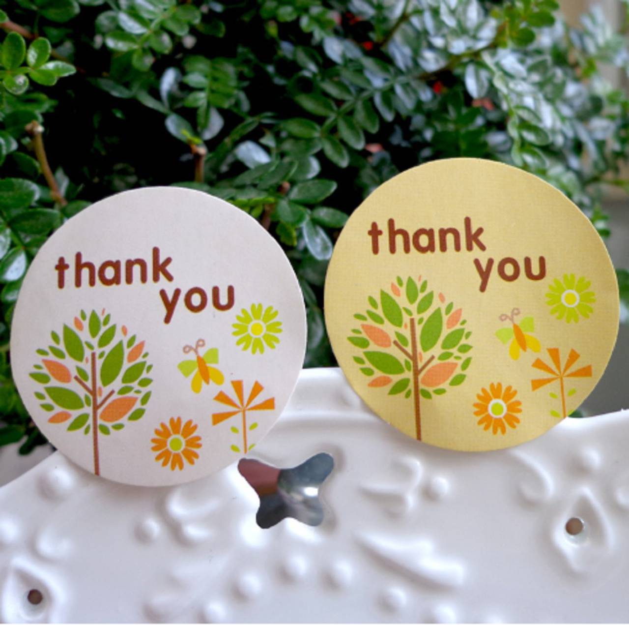 Nálepka thank you (6 ks) 3,5 cm