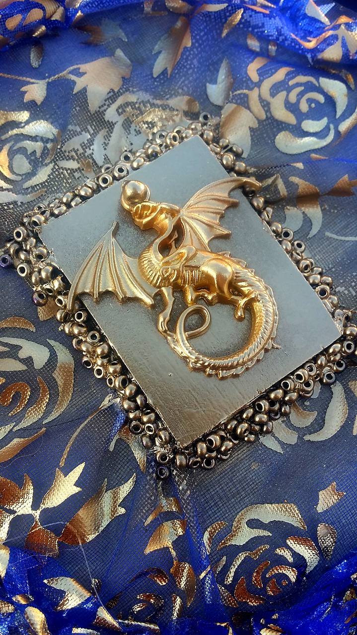 šperkovnica - zlatý drak 