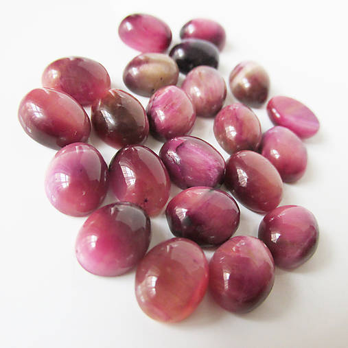 Minerály - Tigrie oko / kabošon 8x10mm (ArtDeco Red (farb.)) - 8752873_