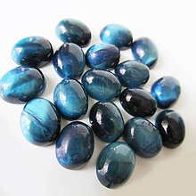 Minerály - Tigrie oko / kabošon 8x10mm (ArtDeco Blue (farb.)) - 8752877_