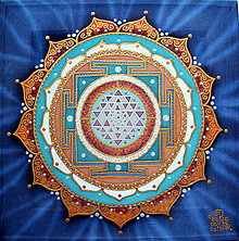 Obrazy - Mandala rovnováhy Sri Yantra - 8751844_