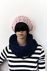 Čiapky, čelenky, klobúky - čiapka... 25% vlna... Farebné variácie (Púdrová Ružová) - 8756089_
