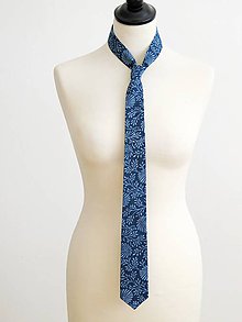 Pánske doplnky - pánska kravata Modrotlač-ka - 8756357_