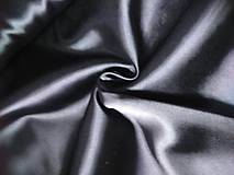 Textil - Satén ťažký čierny - 8765700_