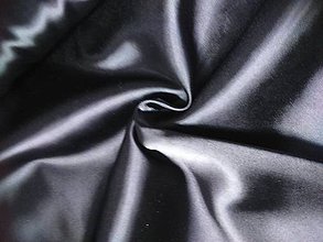 Textil - Satén ťažký čierny - 8765700_
