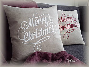 Úžitkový textil - Vianočná obliečka Merry Christmas - 8765481_