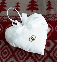 Darčeky pre svadobčanov - levanduľové srdiečko strieborné obrúčky (Zlatá) - 8767561_