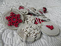 Dekorácie - V červeno-bielom šate:-) vianočná sada - 8768725_
