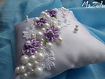 Prstene - svadobný vankúšik na obrúčky ♥ - 8767088_