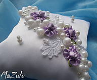 Prstene - svadobný vankúšik na obrúčky ♥ - 8767089_