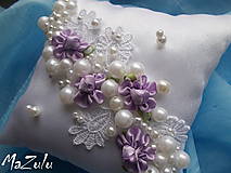 Prstene - svadobný vankúšik na obrúčky ♥ - 8767090_