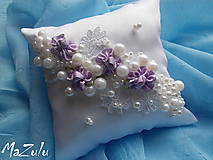 Prstene - svadobný vankúšik na obrúčky ♥ - 8767091_