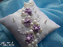 Prstene - svadobný vankúšik na obrúčky ♥ - 8767092_