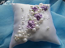 Prstene - svadobný vankúšik na obrúčky ♥ - 8767094_