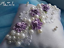 Prstene - svadobný vankúšik na obrúčky ♥ - 8767096_