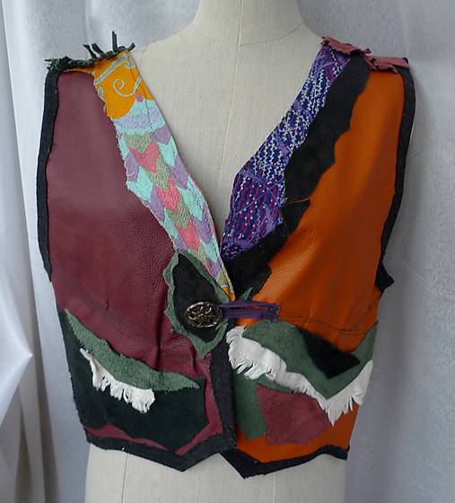 Vesty - Gipsy kožená vestička - 8770683_