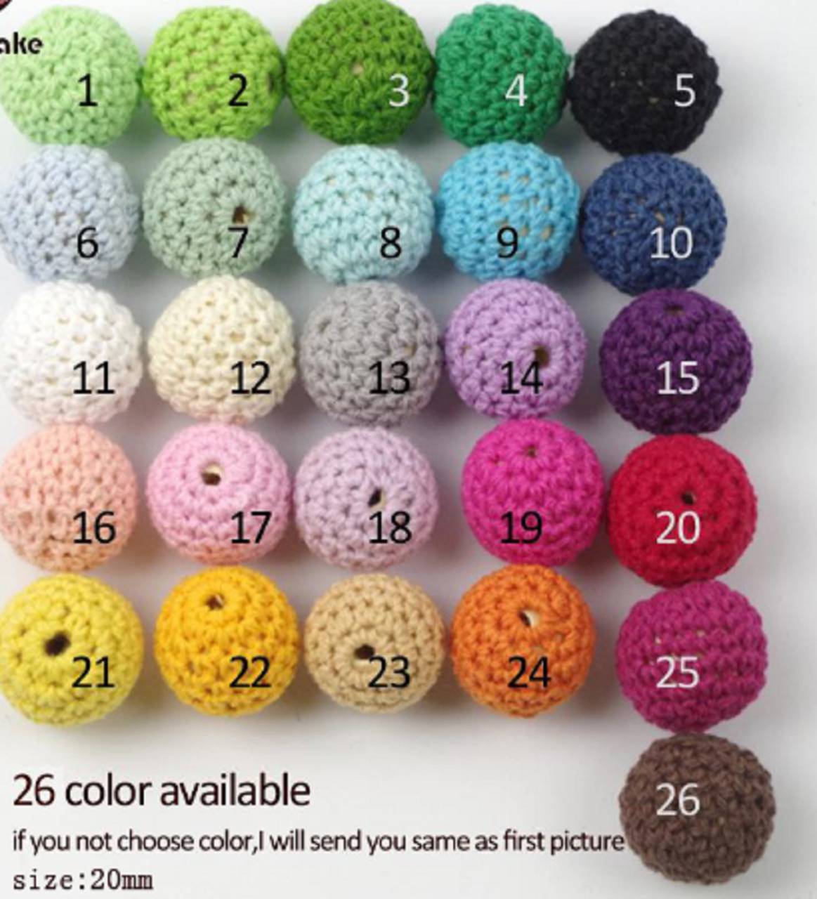 KD107 Korálka drevená obháčkovaná 1,6 cm