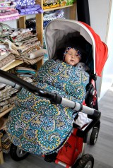 Detský textil - Fusak s minky - ukážka s bábätkom v kočíku Joolz Day1 - 8775507_