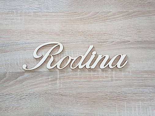 Polotovary - Drevený nápis Rodina 33x9 cm - 8780779_