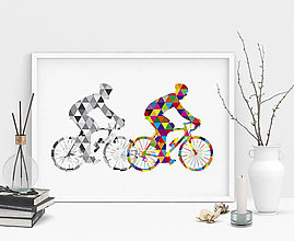 Grafika - Dvaja cyklisti - 8777473_
