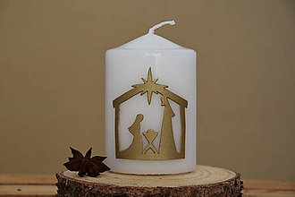 Svietidlá - Betlehemská sviečka biela - 8782885_