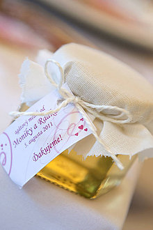 Darčeky pre svadobčanov - Medíky pre svadobčanov s originálnou visačkou - 8787671_