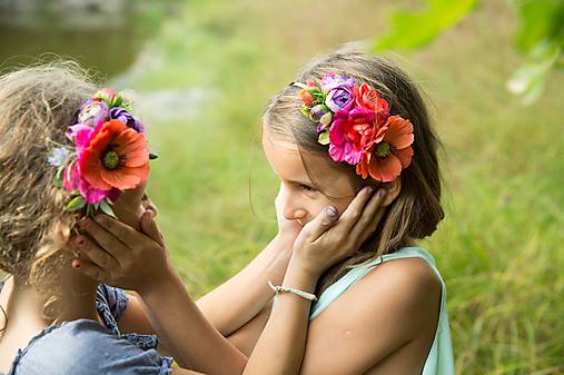 Ozdoby do vlasov - Čelenka divokofarebná - 8783147_