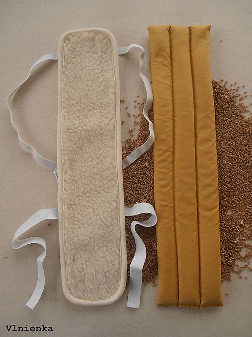 Úžitkový textil - Na bolesť CHRBTICE / PÁTEŘÁK v strede liečebná bandáž zo 100% ovčej vlny MERINO a TERMOFÓR - 8793771_