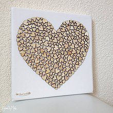 Dekorácie - Srdiečkové srdce mini 20x20cm (bez fotky) - 8793003_