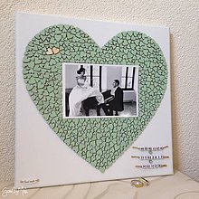 Darčeky pre svadobčanov - Srdiečkové srdce s fotkou farebné (Mint (mentolová)) - 8793464_