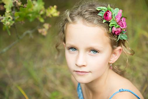 Ozdoby do vlasov - Čelenka ružičková - 8789143_