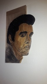 Obrazy - Portret Elvis Presley, obraz z dreva - 8801570_