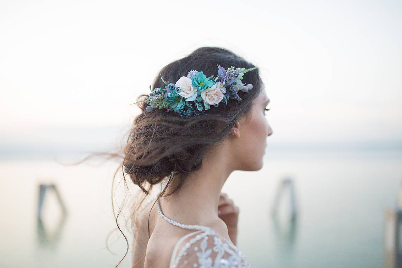 Svadobný štvrťvenček "ľadová obloha" na ukážku