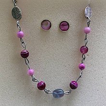 Sady šperkov - oceľová sada ružová - 8806450_