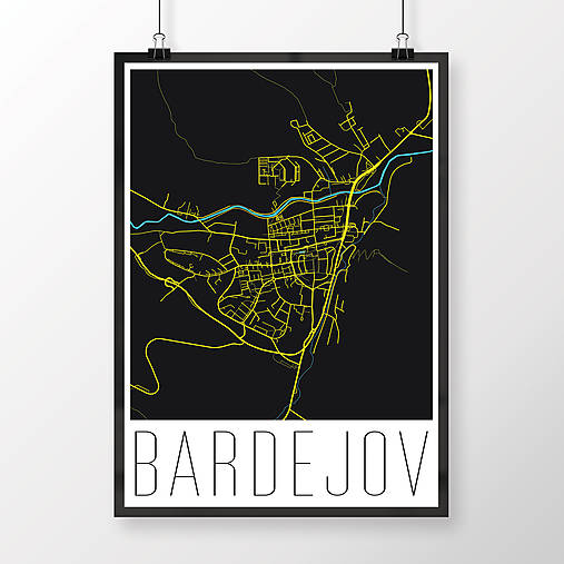 Grafika - BARDEJOV, moderný, čierny - 8806863_