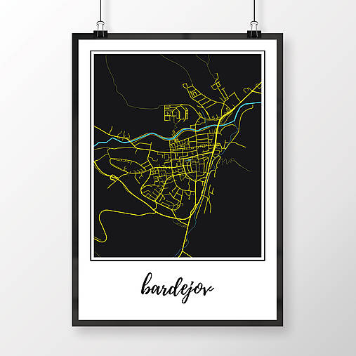 Grafika - BARDEJOV, klasický, čierny - 8806870_