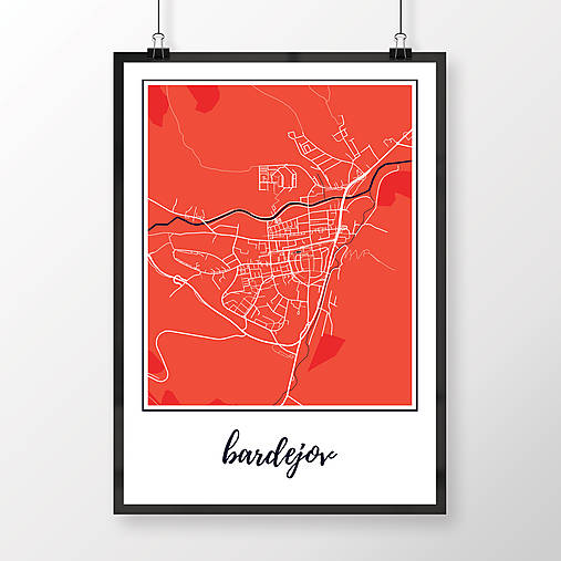 Grafika - BARDEJOV, klasický, červený - 8807063_