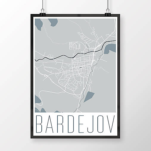 Grafika - BARDEJOV, moderný, svetlomodrý - 8808758_