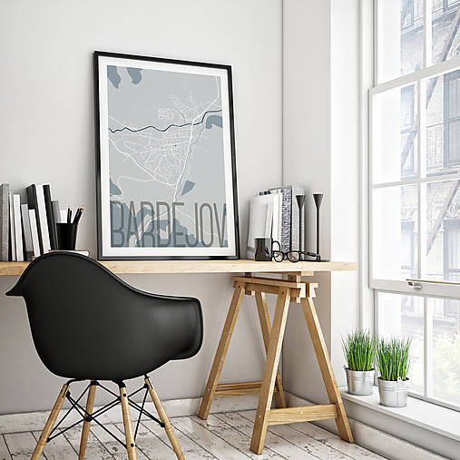 Grafika - BARDEJOV, elegantný, svetlomodrý - 8808863_