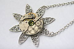 Náhrdelníky - Steampunkový náhrdelník Hviezda - 8810826_