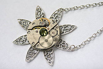 Náhrdelníky - Steampunkový náhrdelník Hviezda - 8810826_