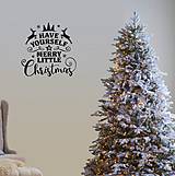 Dekorácie - Vianočné nálepky na stenu - Merry Little Christmas - 8805690_