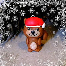 Dekorácie - Vianočné figúrky (veverička) - 8806169_