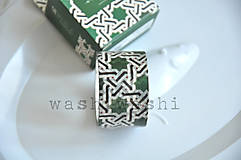 Papier - washi paska zelene geometrie - 8816217_