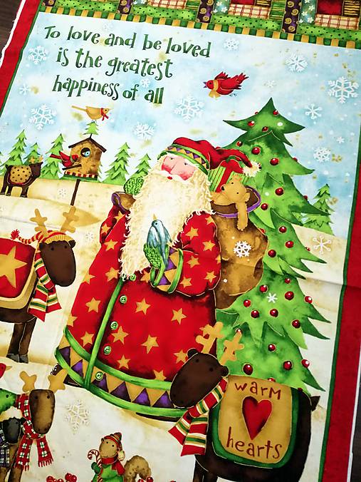 Textil - Bavlnený panel Santa´s Journey - 8811868_