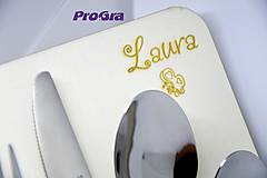 Príbory, varešky, pomôcky - Laura - detský príbor pre dievčatká - 8815336_